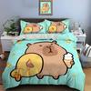 Capibara Capybara Cute Duvet Cover Student Dormitory Bed Three-piece Children's Printed Quilt Cover