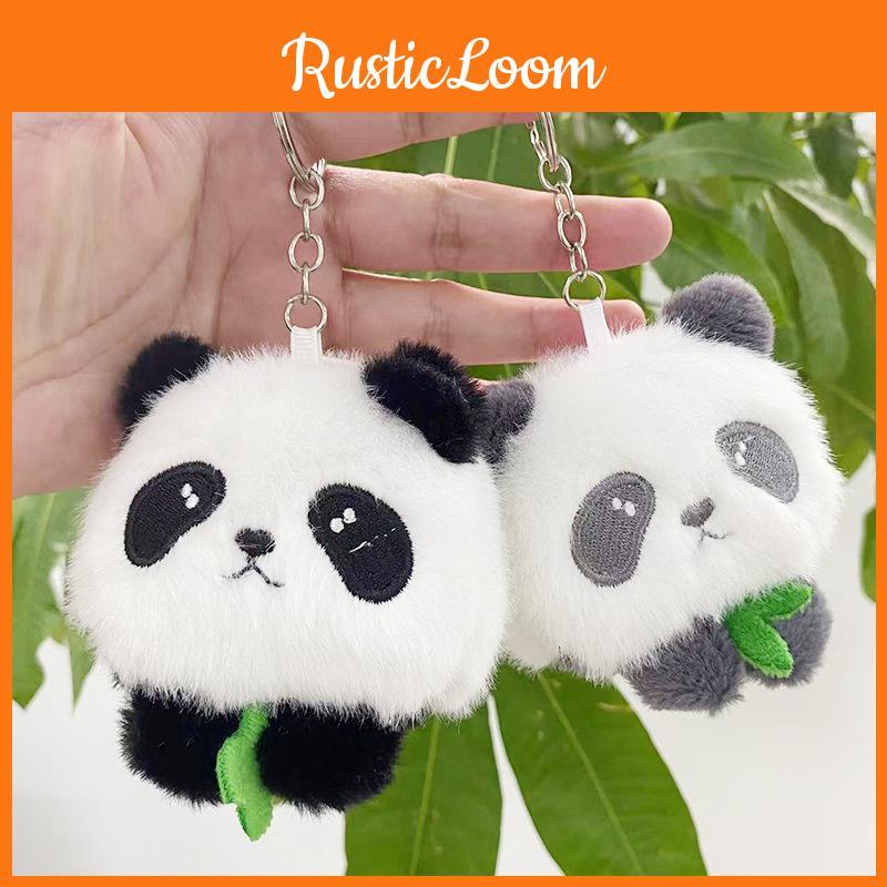 Cartoon Plush Cute Panda Doll Keychain Soft Stuffed Toy Perfect For Gift Kids