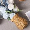 Minimalistische Dekorationsvase in Rattan-Optik, Rattan-Vase für Hochzeits- und Event-Tischdekorationen Pflanzenvase, Blumenarrangement