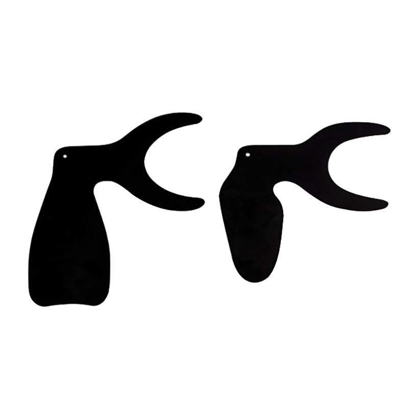 6Pcs Dental Orthodontic Black Background Po Image Contrast Board Metal Oral Cheek Plate With Scale Mark Autoclavable Tools