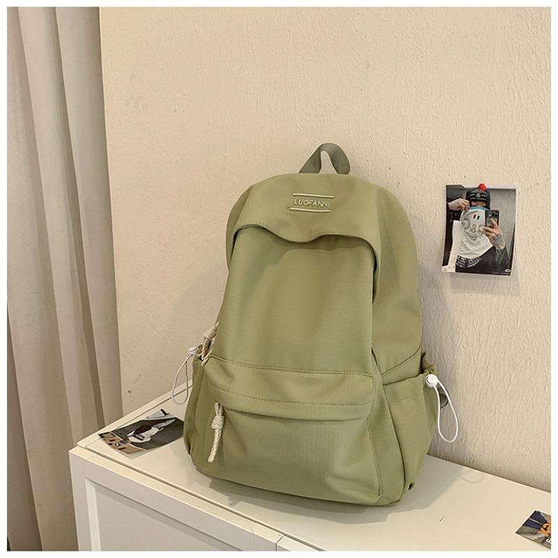 New Japanese Simple and Lightweight College Student Schoolbag Versatile High-value Large-capacity Leisure Travel Solid-color Backpack