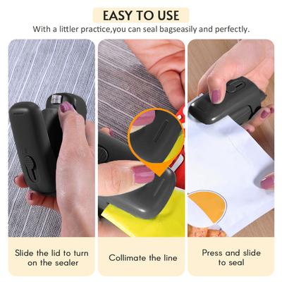 Mini termosigillatrice sottovuoto portatile portatile con taglierina per sacchetti di plastica per alimenti