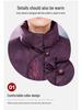 Vintage Rote Daunenjacke im chinesischen Stil für mittelalte und ältere Frauen, Warmer Wintermantel mit Entendaunen