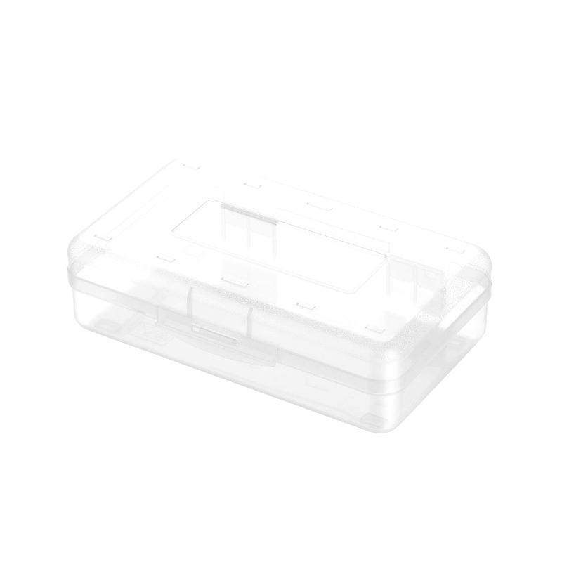 Transparent Pencil Box Hard Plastic Pencil Case Crayon Pen Box Sketch Pencil Case Stacking Office Supplies Organizer Box