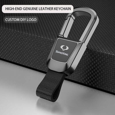 Car Leather Key Chain Keychain Pendant Key Case Key Cover For Ssangyong Tivoli Torres EVX XLV Korando e-MOTION MUSSO GRAND C300