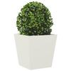 VidaXL Planter White 40x40x40 Cm Steel, Outdoor Planter, Flower Box, Garden Box, Patio Planter, 851054