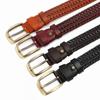 Waistband Weave Belt Men 3.5cm Width Braided Waist Belt Luxury Woven Leather Belts  Male