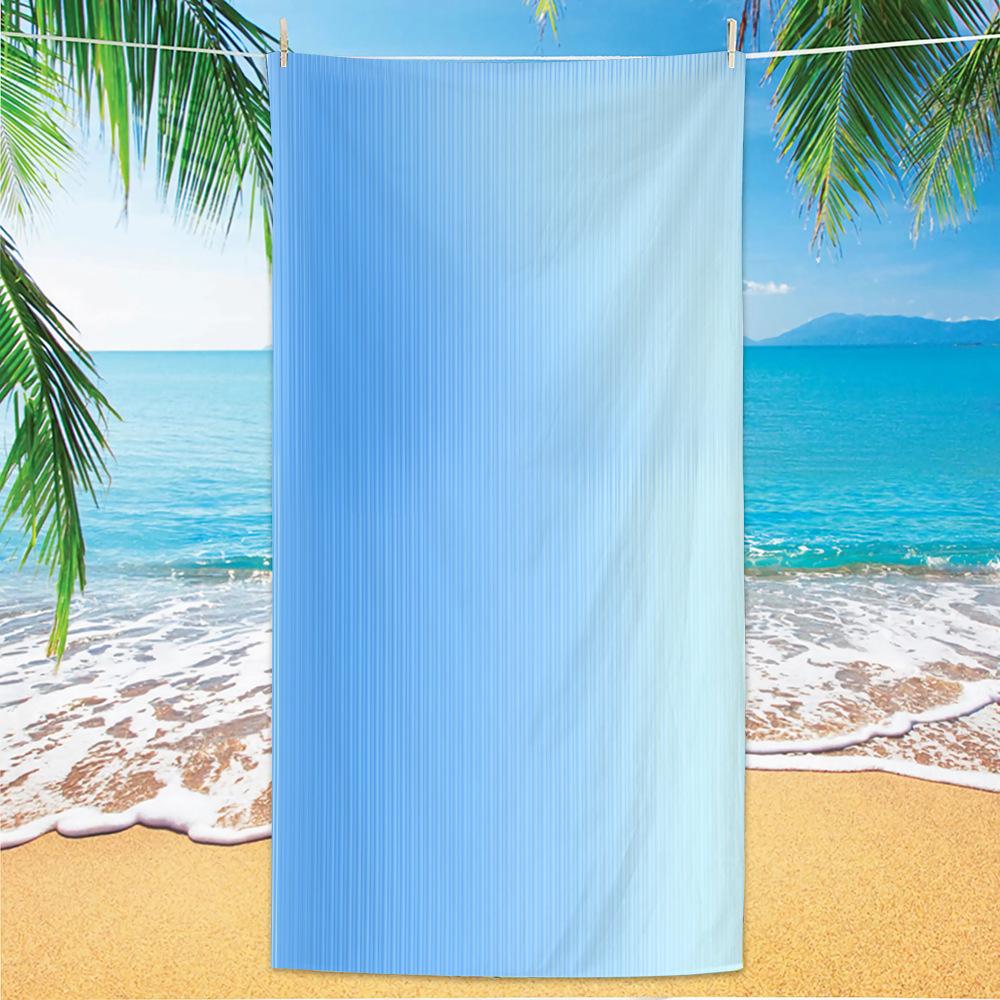 Bath Towel Minimally Striped Beach Towel, Ultra-fine Fiber Quick Drying Absorbent Towel, Beach Swimming Vacation Beach Towel