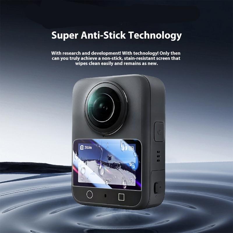 Tempered Film Screen Protector For OSMO360 Camera Claritys AntiScratch 9H Hardness Hydrophobic Coating Easy Installation