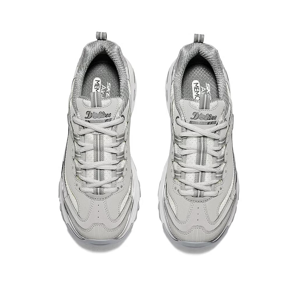 Skechers Lace-Up Round-Toe Comfortable Low-Top Dad Shoes Women sneakers 150873-GRY