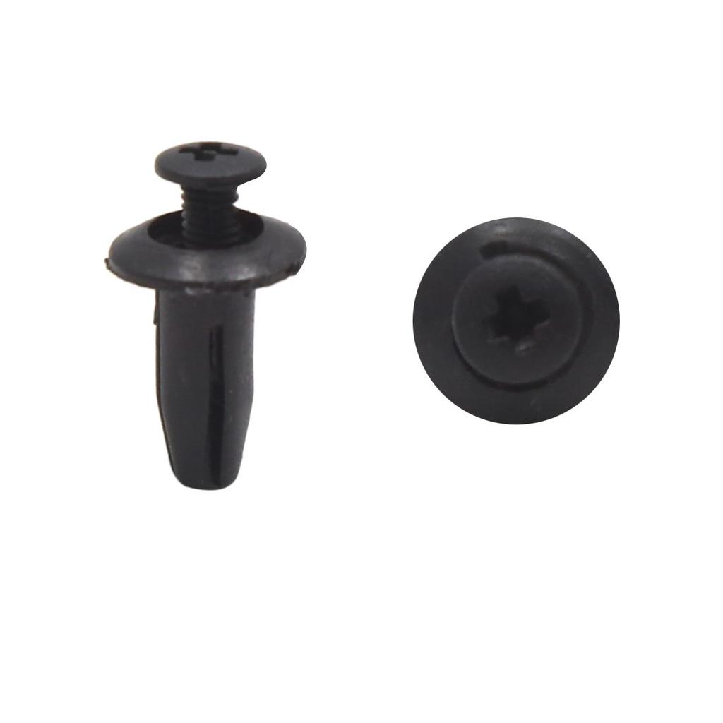 uxcell Plastic Rivets Black Car Splash Guard Push Fastener Clip 4.5mm Pack of 20