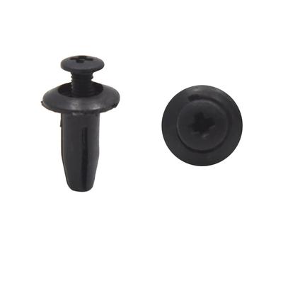 Plastic Rivets Black Car Splash Guard Push Fastener Clip 4.5mm Pack of 20