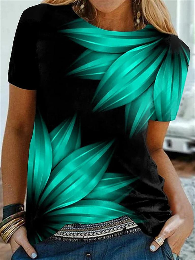 Sommer Damenbekleidung Bedrucktes Damen T-Shirt Übergroßes T-Shirt Jugendliche Damenbekleidung Tier Kurzarm T-Shirts