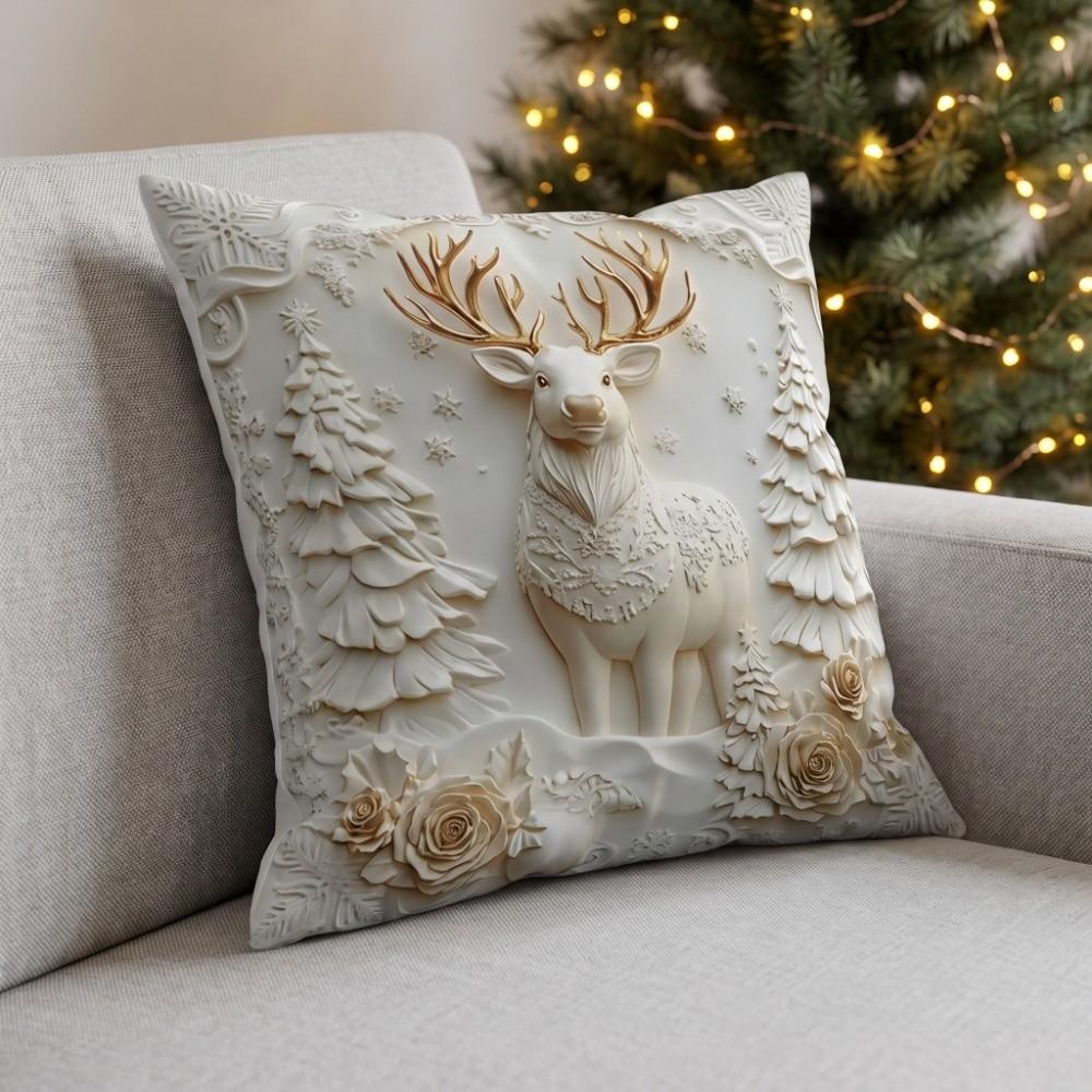 Christmas Tree Christmas Pillow Cover Soft Santa Pillow Cover Party Decoration