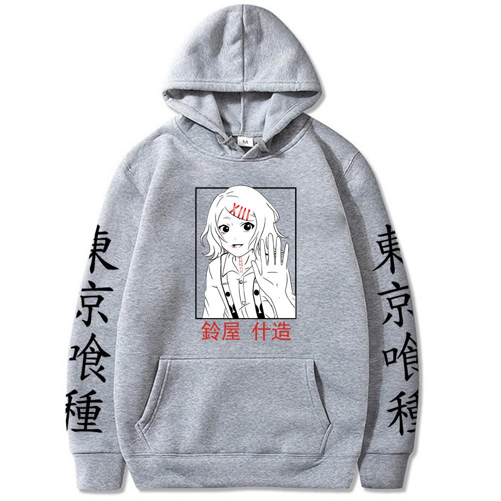 Tokyo Ghoul Japanese Animation Hoodies Men Fashion Long Sleeve Sweatshirts Women Harajuku Streetwear Pullovers Sudaderas
