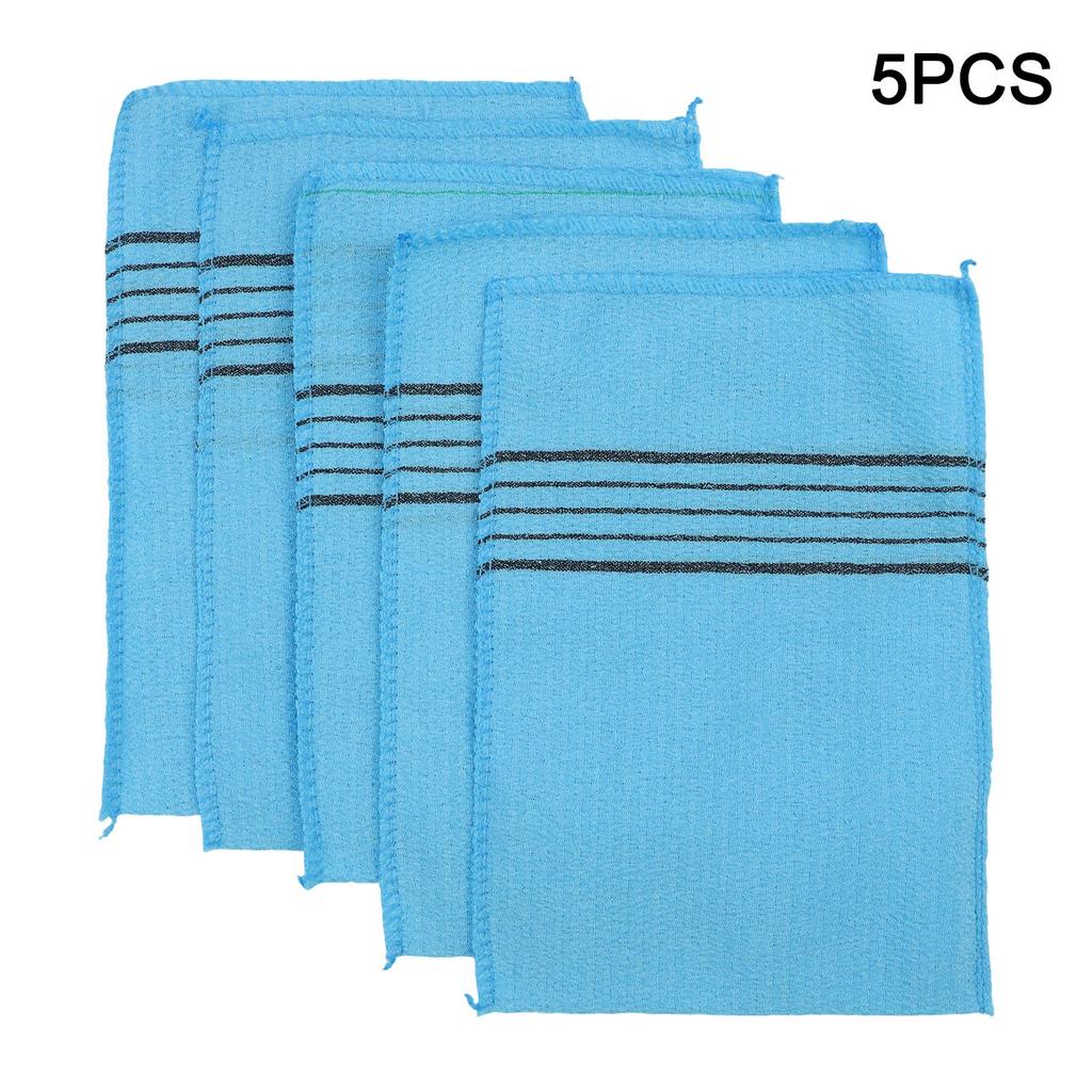 Bath Towel Cloth Massage Polyester Cotton Soft Towels 5Pcs