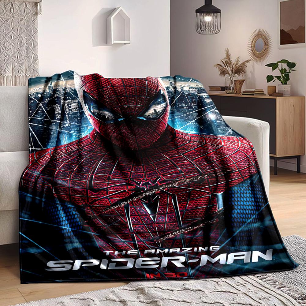 1Pc Spiderman Urban Heroism Blanket Soft And Comfortable Casual Warm Camping Travel Christmas Halloween Xmas Gift M924341