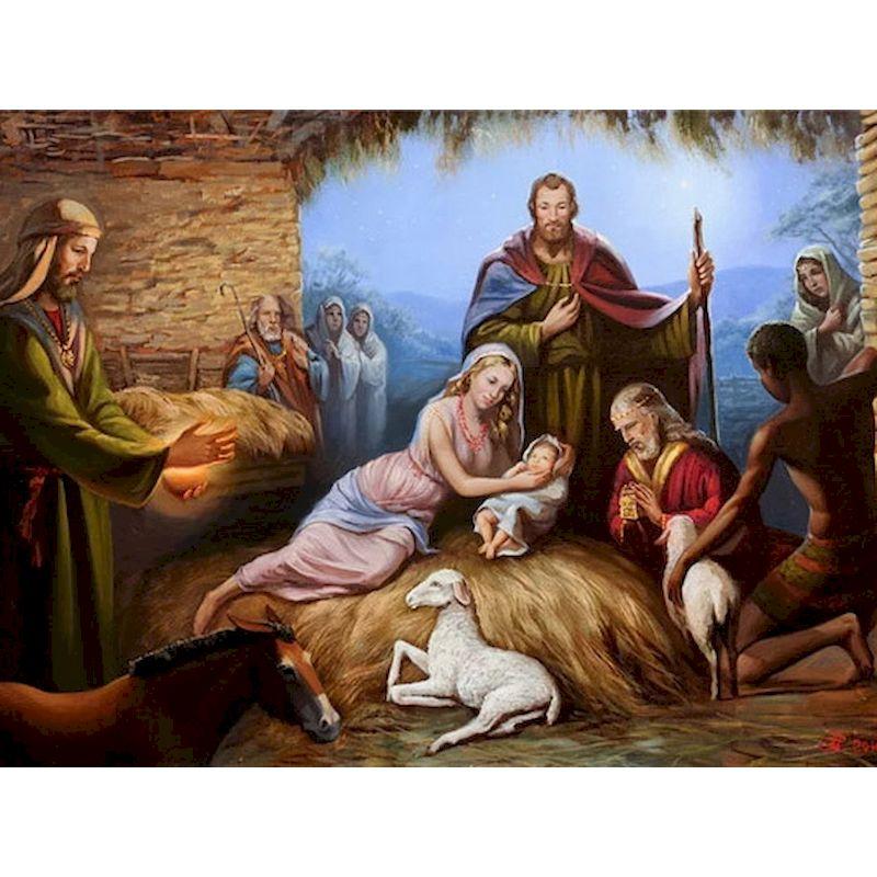 Náboženské DIY Diamantové umělecké malířské sady Krajina Moderní Ruční řemesla Plný kulatý vrták Diamantové malování Domácí dekorace