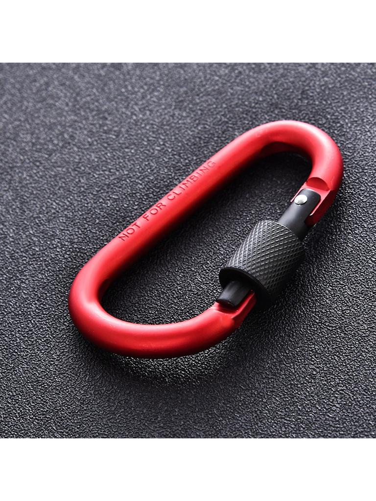 An outdoor hanging buckle backpack buckle, aluminum alloy backpack buckle, thickened size 8 with lock, D-type quick hanging nut