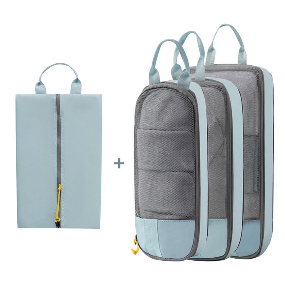 LXSN-000680 4PCS Compression Packing Clothing Shoe Bag Set Oxford Cloth Storage Pouch