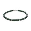Bracelet - LUXENTER - Silbi - Malachite - Silver Finish (rhodium) - 4 Mm X 19 Cm