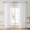 Modern Solid Color Sheer Curtain with Light Filtering Privacy Fabric for Living Room Bedroom French Window Home Decoration