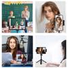 Extendable Mini Camera Tripod Aluminum Handheld Tripod Ballhead with Phone Clip Holder For Phone DSLR Camera
