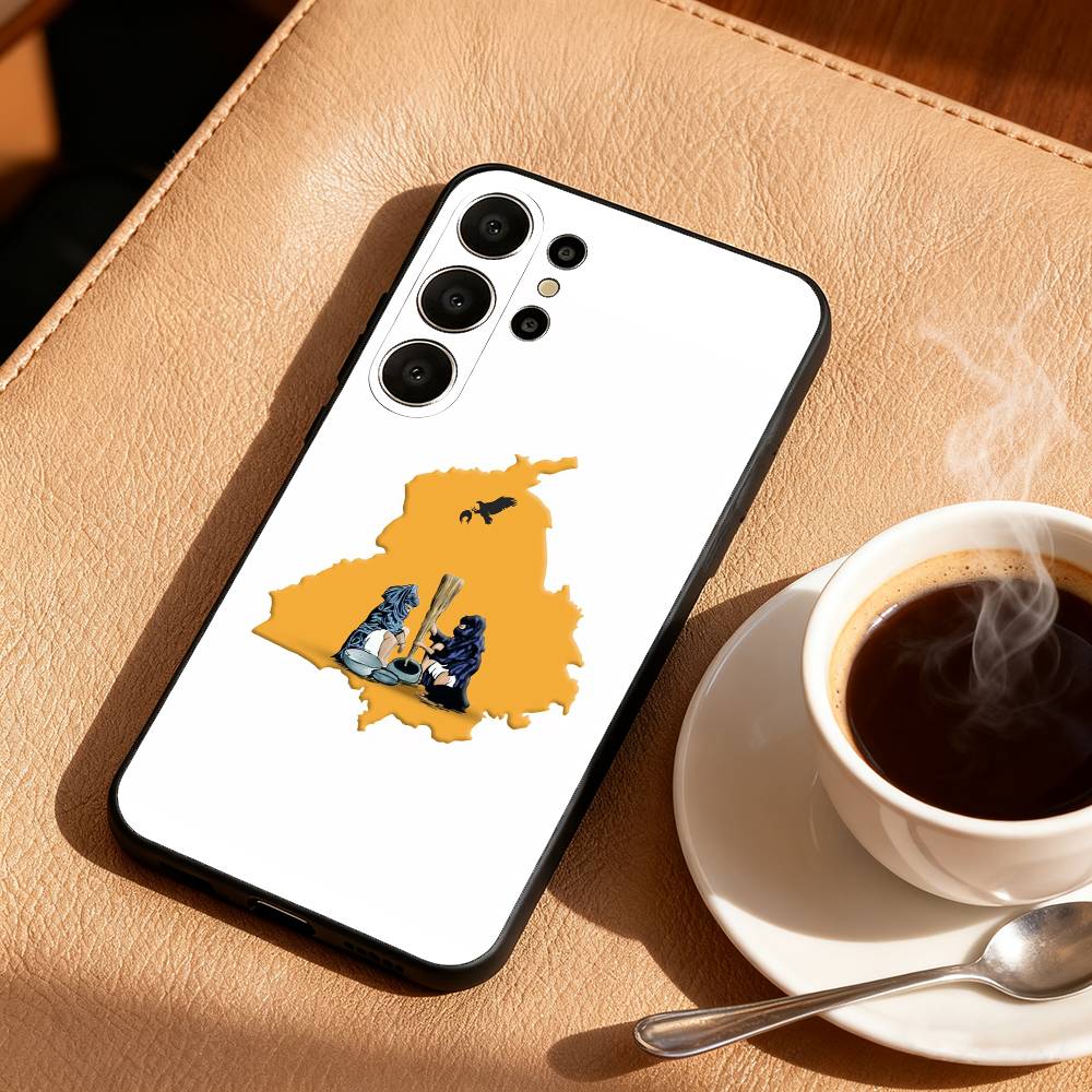 A-Art P-Punjab M-Map Phone Case For Samsung S25,S24,S21,S22,S23,S30,Ultra,S20,FE,Lite,10,9,Black Cover