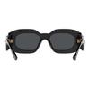 Versace Logo Design Irregular Frame Sunglasses Women Sunglasses Black O4425UO53608754ONUL