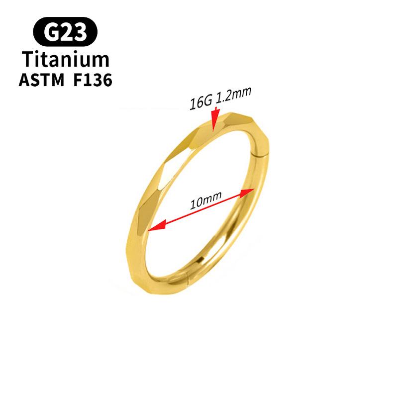 G23 Titanium Cut Rhombus Layer Stainless Steel Nose & Lip Ring 6-12mm 16G