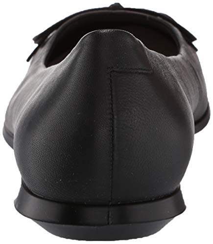ECCO Touch Ballerina 2.0 Echtes Leder Damen Ballerina Pumps, Schwarz, Größe 24.0 cm, 3E
