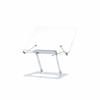 Adjustable Height Acrylic Book Stand 360° Rotating Base Elastic Page Clips Desktop Book Holder Hands Free Foldable