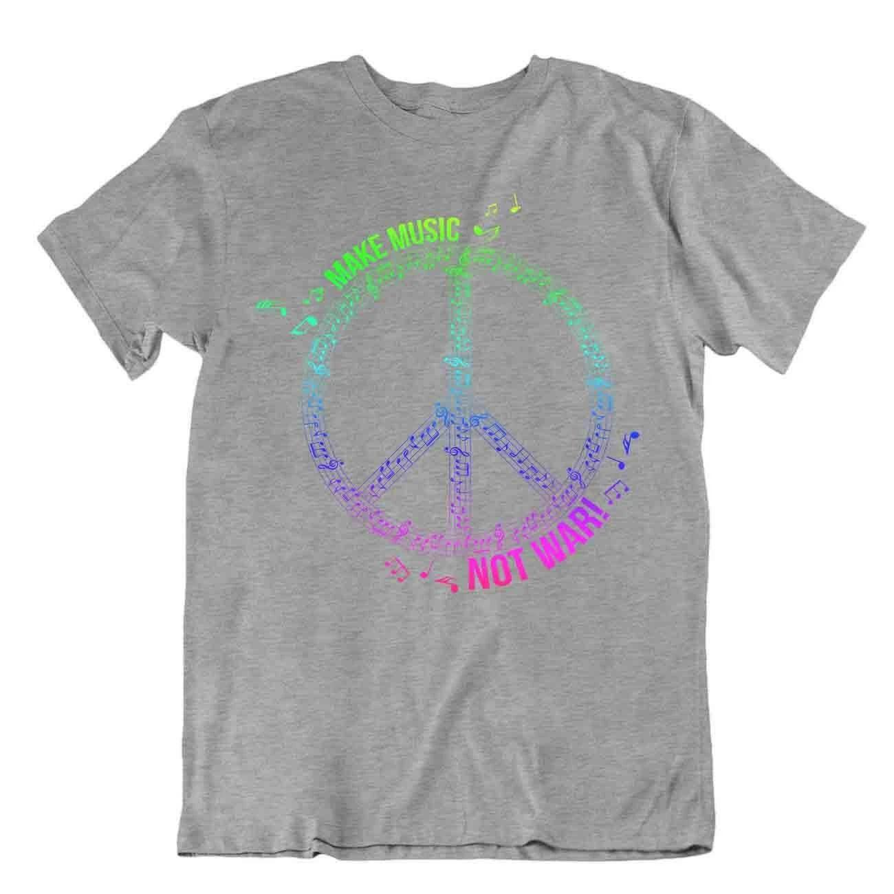 Make Music Not War Tshirt Peace Shirt Modern Retro Tee Special Tee XL