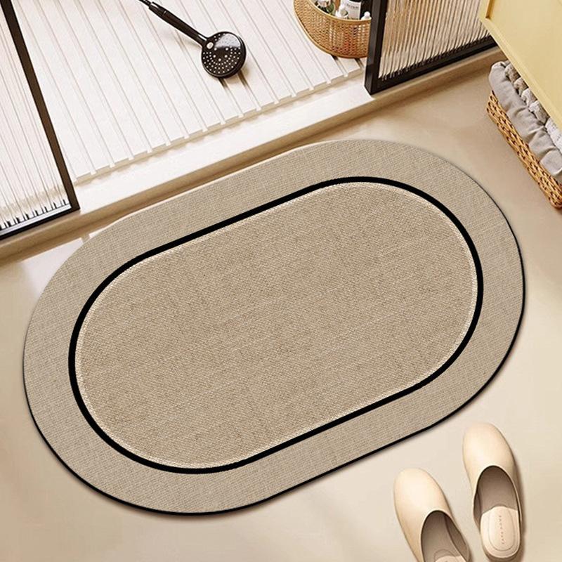 Bathroom Best Floor Mat Diatom Mud Quick Drying Restroom Slip-resistant Mat Toilet Door Moisture-wicking Mat Bathroom Washroom Carpet