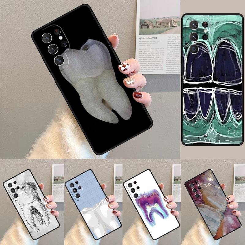 Dentist Tooth Pattern soft Phone Case for Samsung Galaxy note 10 pro S26 Ultra S23 S24 FE S25 S21 S22 PLUS shockproof Cove