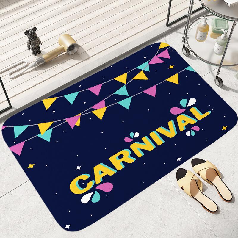 Brazil Carnival Festival Floor Carpet Door Mat Washable Non-Slip Living Room Sofa Chairs Area Mat Kitchen Bedroom Decoration