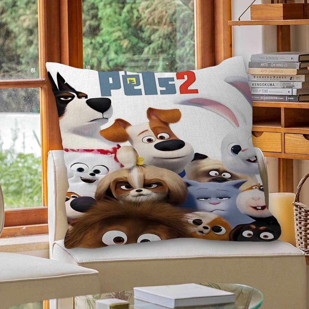 T-The S-Secret L-Life O-Of Pets Pillow Gifts Home Office Furnishings Bedroom Sofa Car Cushion Cover case 45x45cm