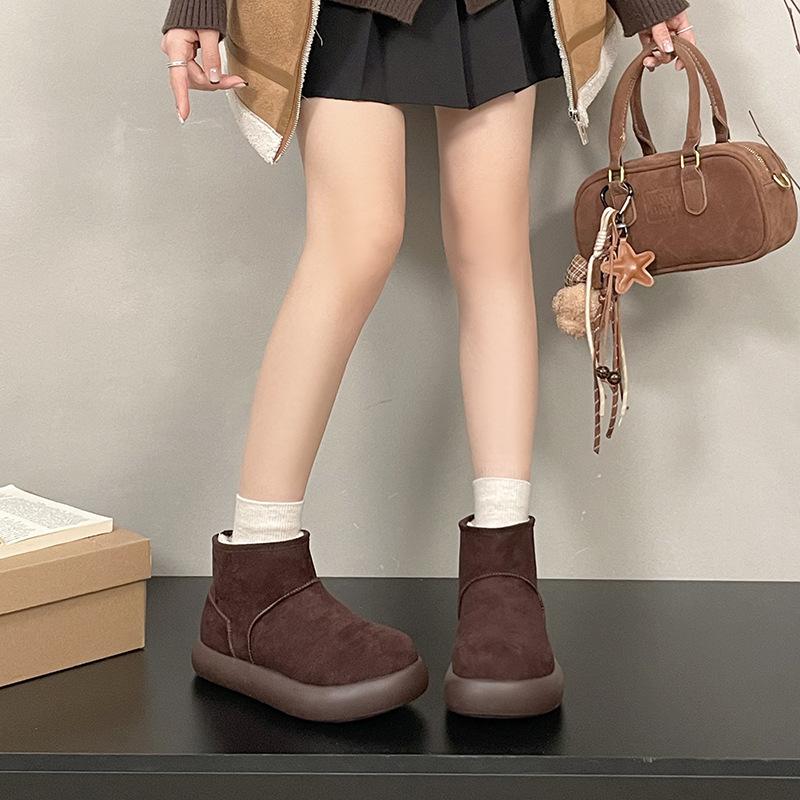 Women's Soft Elastic Winter Warm Cold Padded Snow Boots Thick-soled Non-slip Wear Outdoor Leisure Sports Short Cotton Boots