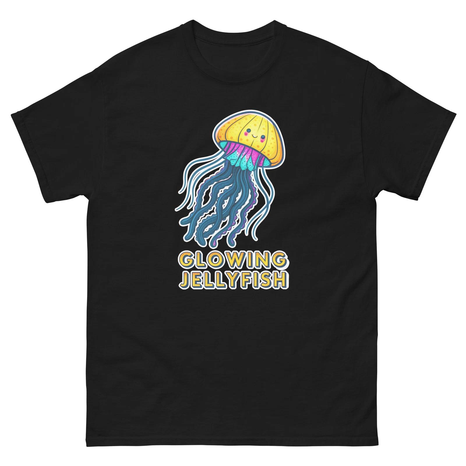 Glowing Jellyfish Ocean Beach Water Marine T-Shirt XL