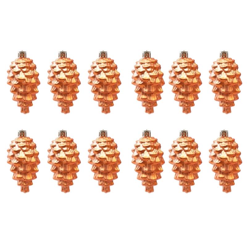 2Pieces Shimmering Pinecone Holiday Decorations Not Traditional Design Christmas Hanging Ornaments