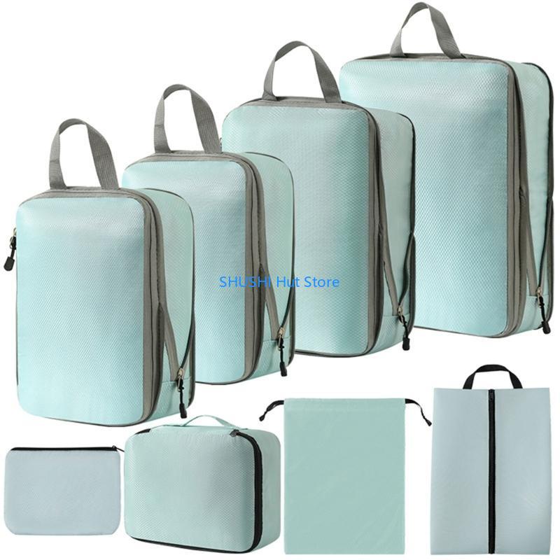 Packing Cubes for Suitcases 8Pcs Luggage Organizers Bags for Travel Waterproof Packing Cube Storage Bags for Suitcases D57B