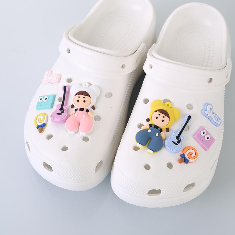 Cute Cartoon 3D Flower Shoe Buckle Accessories - Detachable Decoration for Hole Shoes