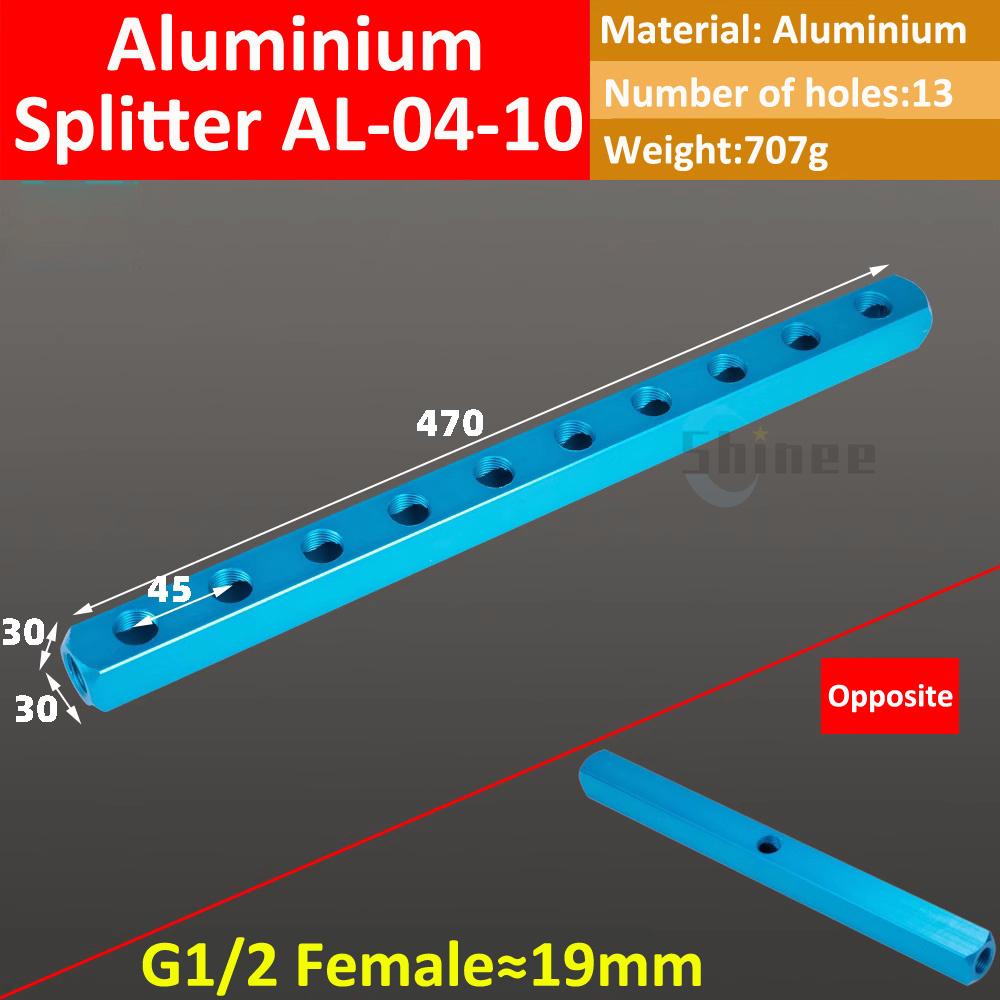Blue Bus Plate Al-234-12 1/2 Pneumatic Connector Bus Exhaust Distribution Board Air Source Branch Connector Arrangement Multiway