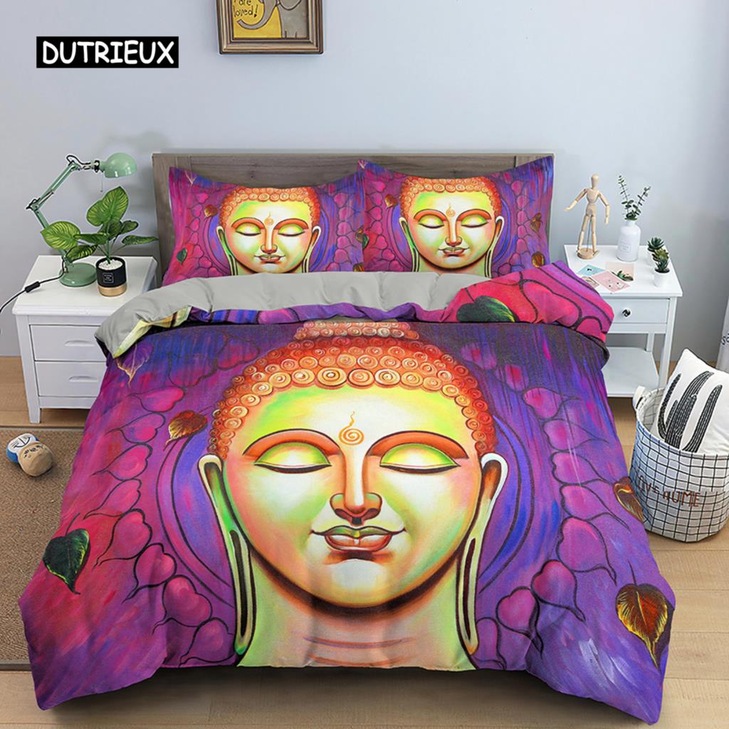 Mandala  Buddha Bedding Set Mandala Quilt Cover Duvet Cover Set Luxury Bed Sets Bohemian Buddhist Souvenir Bedroom Decorations