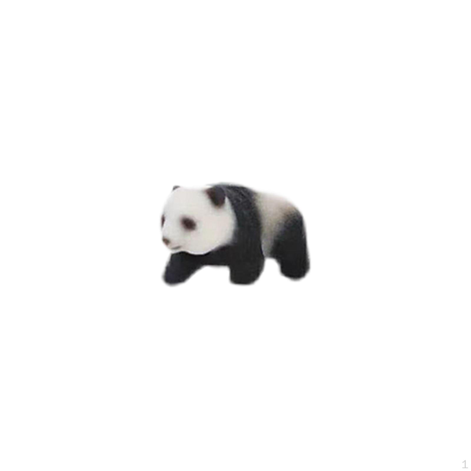 

Mini Fairy Garden Panda Statue Animal Ornament 1/64 Scale Flower Plants Cute Photography Props Style C
