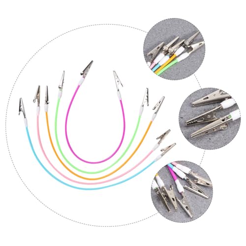 MUELODSIC Napkin Clips 5 Pack Silicone Iron Foldable Colorful Random Color