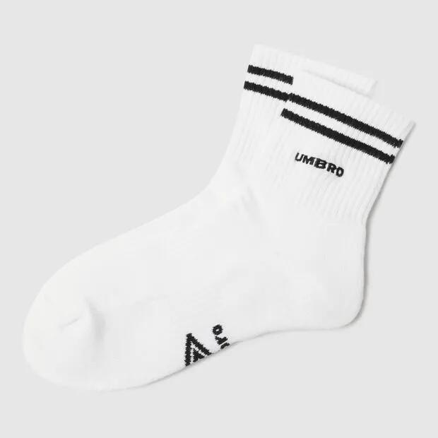 Striped Cushioned Mid Socks White UR123CSC32