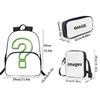 Kids Dinosaur Backpack Set Elementary School Oxford Fabric Ergonomic Back Support Breathable Lightweight 3-Piece Kit