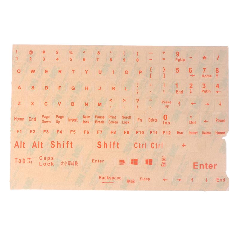 English 120 Keys Matte Standard Waterproof Keyboard Stickers Letter Alphabet