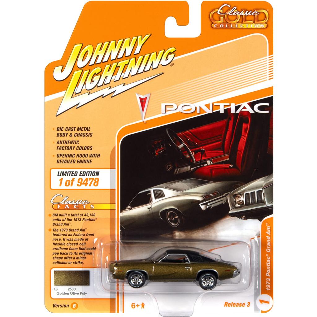 Johnny Lightning Maßstab 1/64 Pontiac Grand Am 1973 Golden Olive Diecast Modellauto